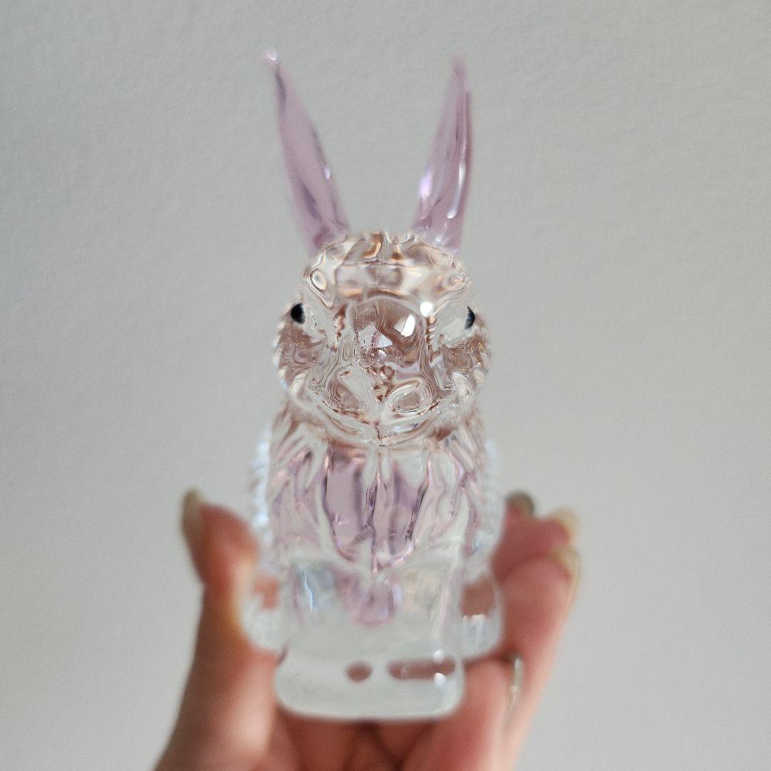 うさぎ 置物 ガラス細工 クリスタルウサギ インテリア ギフトボックス
