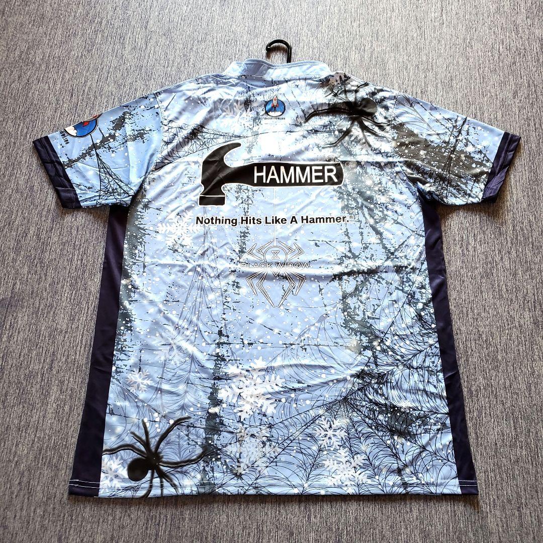 新品✨ブラックウィドー【日本サイズ3L】ブルー 蜘蛛 雪 ロゴ入り