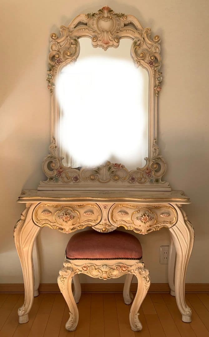 購入前要相談 ロココ調家具 猫足家具 ドレッサー - メルカリ