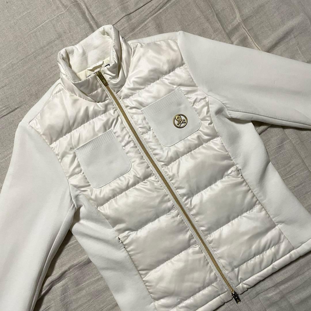 ○マークアンドロナ○ダウンジャケット 38 白 ゴルフ ホワイト