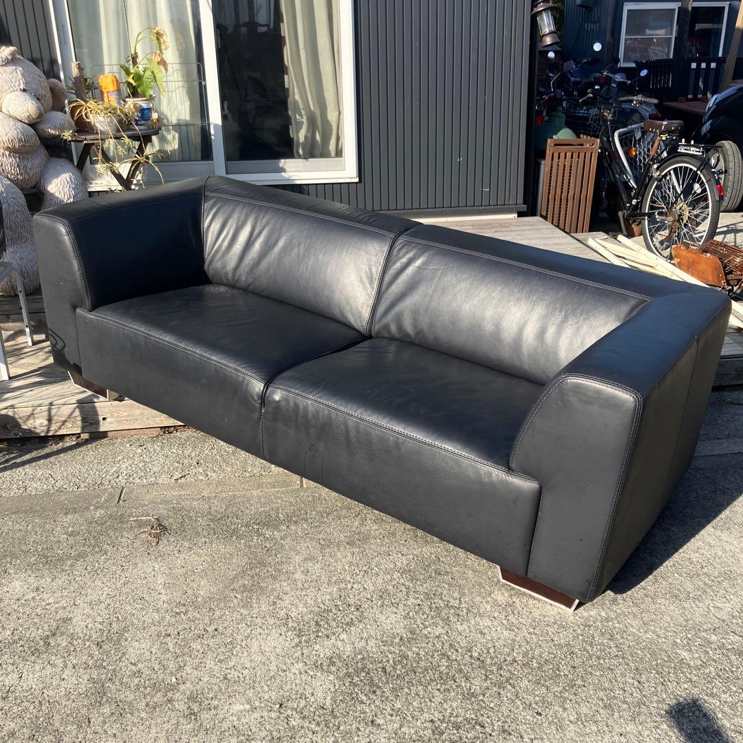 北欧レトロ 本革 レザーソファー 三人掛けソファー ラグジュアリー