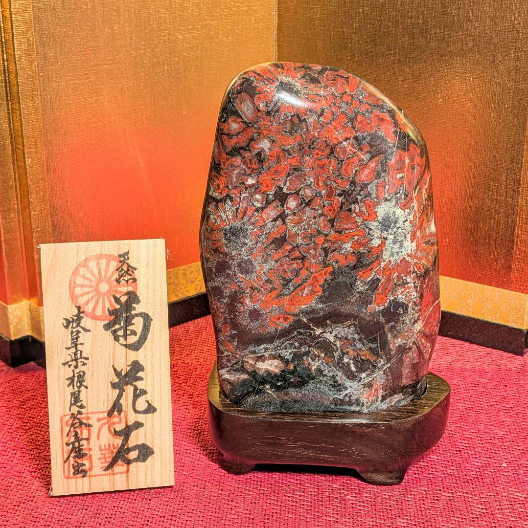 菊花石 岐阜県根尾谷産1.1㌔ 鑑賞石 観賞石 水石 盆石 天然石 置物