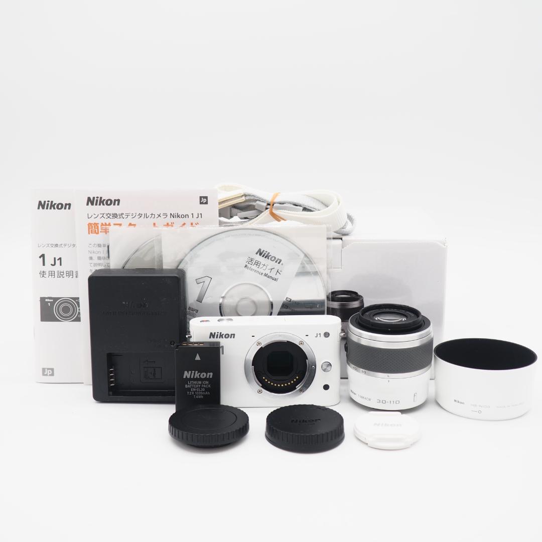 Nikon ミラーレス一眼 Nikon 1 J1 ミラーレス一眼 ホワイト - メルカリ