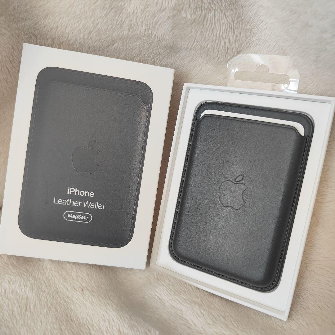 マ*タ様 アップル純正magsafe対応iphone レザーウオレース Apple Apple純正 MagSafe対応 iPhone レザーウォレット・ミッドナイト