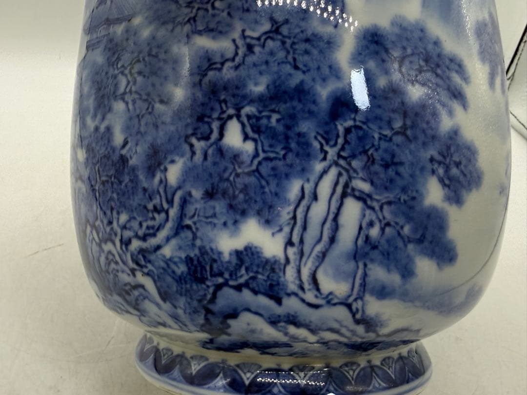 オールド深川 染付花器 山水楼閣紋 送料込み260121 - メルカリ