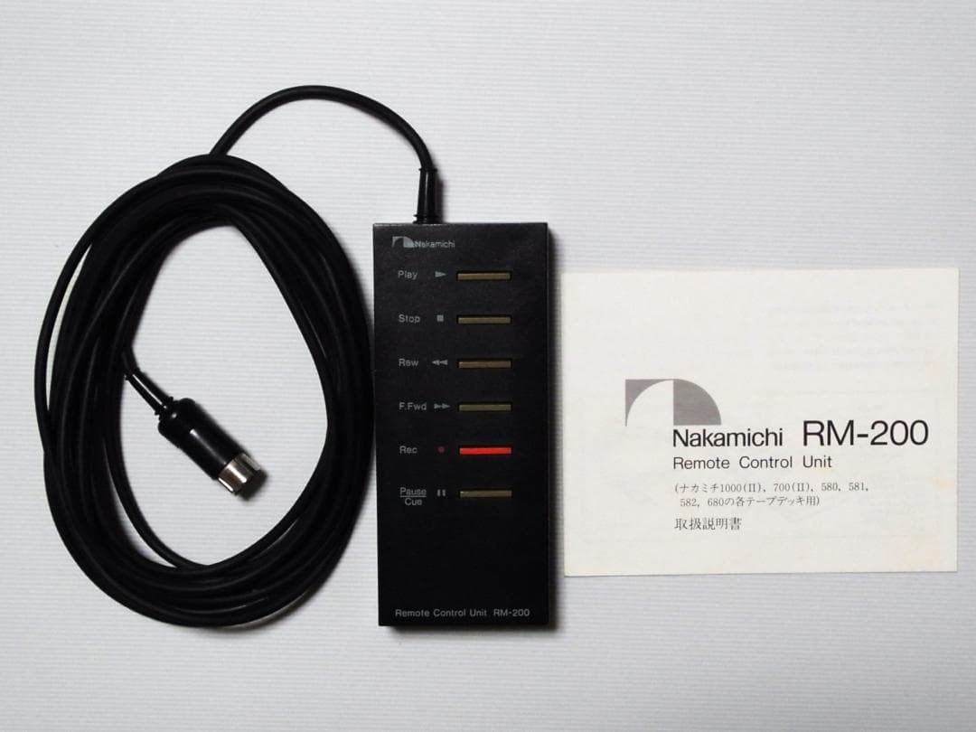 実機動作確認済、取説付属 ナカミチ リモコン Nakamichi RM-200 - メルカリ