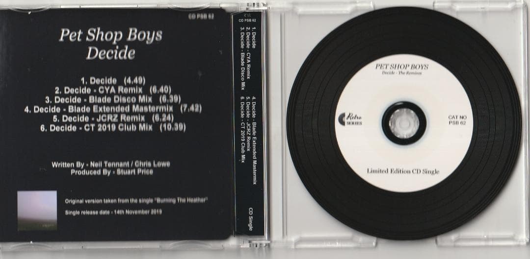 Pet Shop Boys Decide (The Remixes) CD