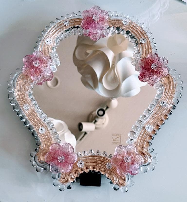 ムラーノガラス ＜B＞ 壁掛け・スタンドミラー ベネチアンガラス イタリア