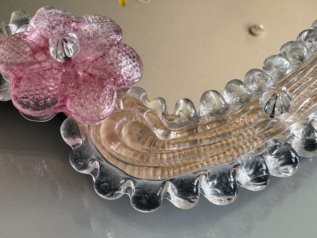 ムラーノガラス ＜B＞ 壁掛け・スタンドミラー ベネチアンガラス イタリア