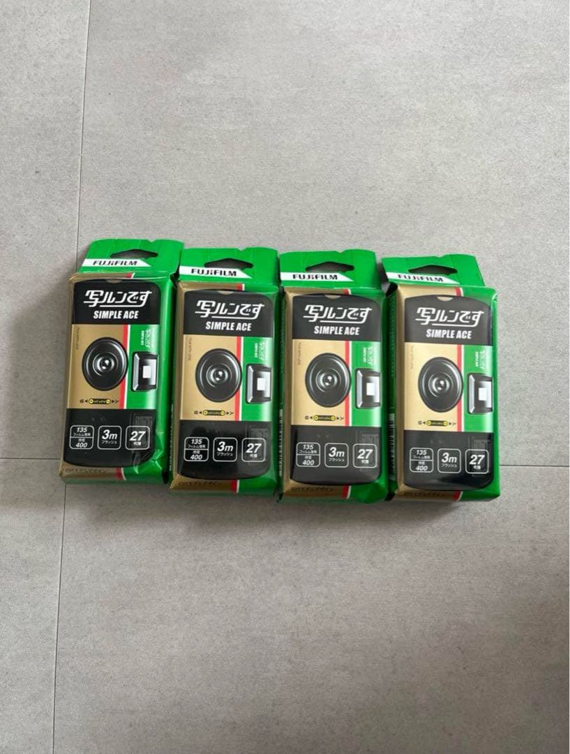 使い捨てカメラ シンプルエース 4個セット　期限切れ FUJIFILM SIMPLE ACE 使い捨てカメラ 期限切れ - メルカリ