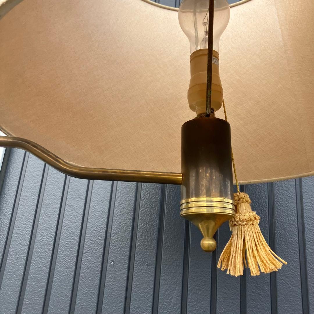 昭和レトロ ナショナル 真鍮製スタンドライト シェードランプ フロア