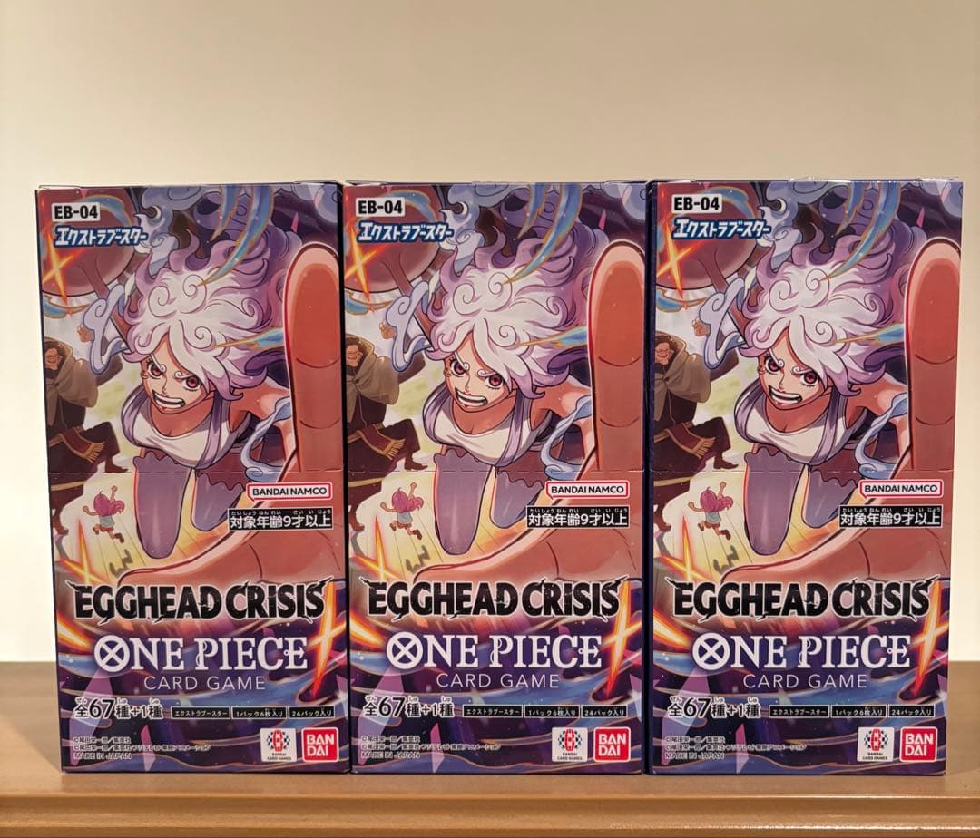 EGGHEAD CRISIS ワンピースカードゲーム 3BOX テープカット - メルカリ
