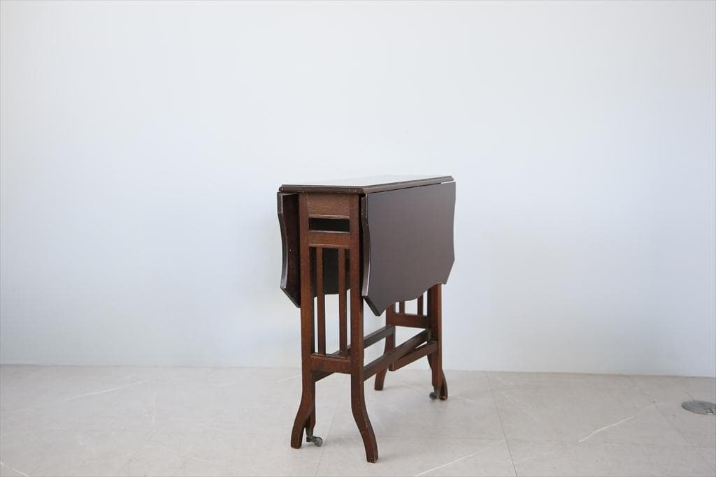 英国アンティーク木製ゲートレッグテーブル/ダイニング机/バタフライ