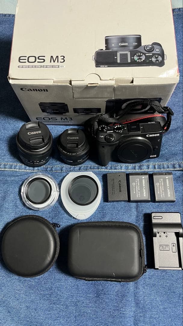 EOS M3 ミラーレス一眼 レンズキット おまけ多数 - メルカリ