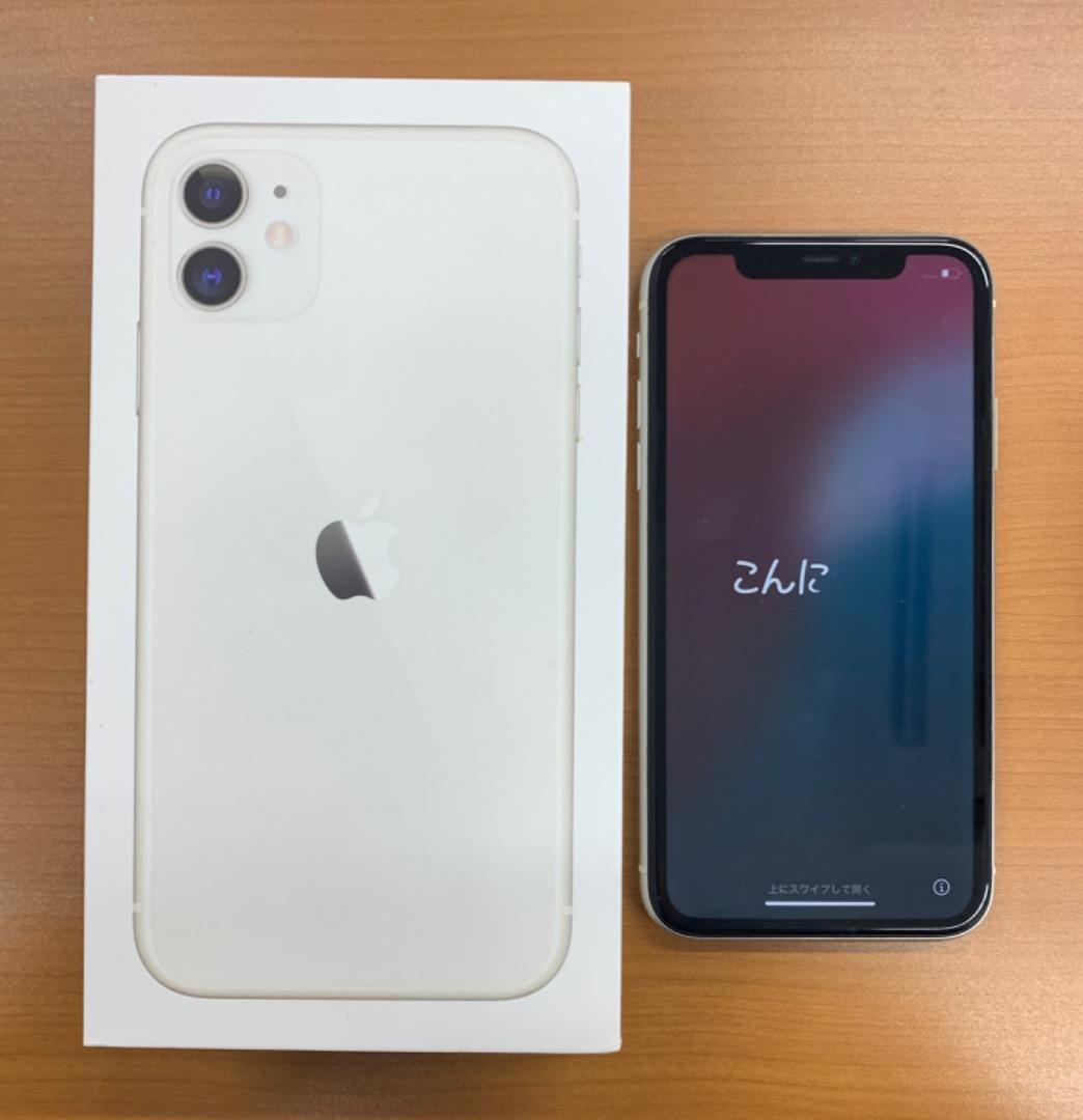 動作確認済 iPhone 11 128GB ID D7066 SIMロック解除済】au iPhone11 A2221 (MWM22J/A) 128GB ホワイト|中古