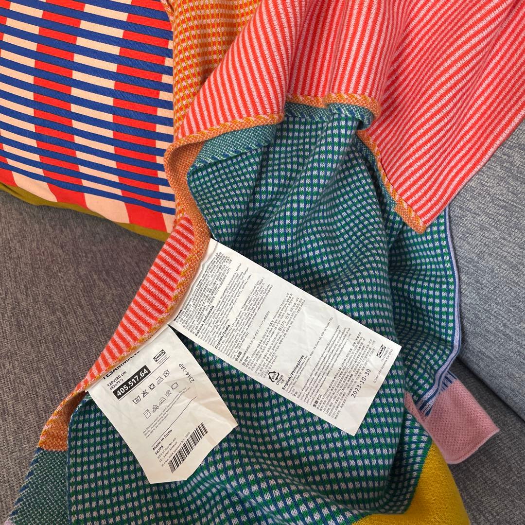 IKEA TESAMMANS テサッマンス ブランケットマルチカラー - メルカリ