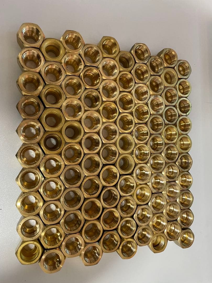 エアコン用フレアナット2分100個3分100個 フレアナット 単体 2分用 サイズ:6.35(1/4): |e431（いいしざい