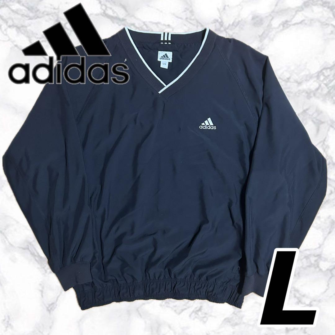 y2k adidas アディダス ナイロンプルオーバー 万国旗 L ブラック