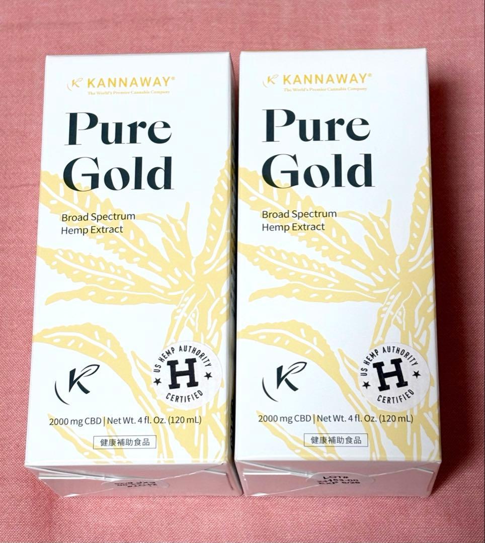 kannawayピュアゴールド2000mg 2本　‼️2025/7月購入分‼️ 2026年最新】kannaway キャナウェイ pure gold ピュアゴールドの人気