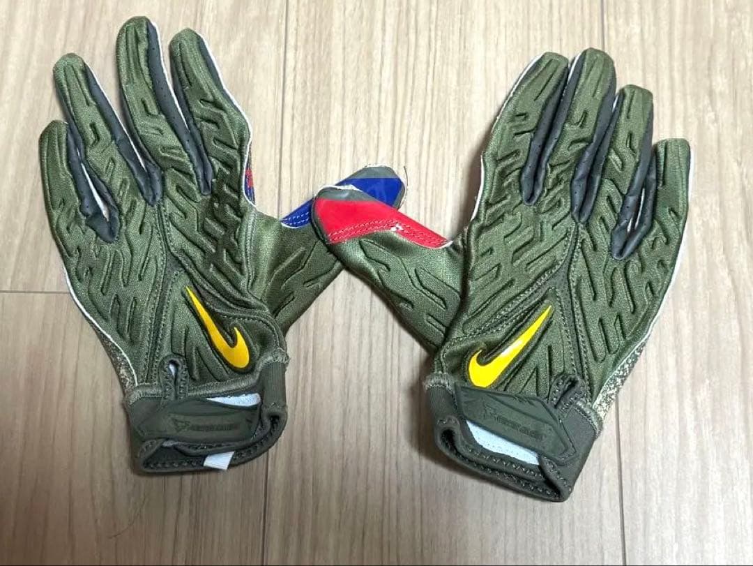 Nike アメリカンフットボールグローブ L メリーランド NCAA NIKE D-TACK 7.0 GLOVE アメフト ラインマン グローブ | END ZONE