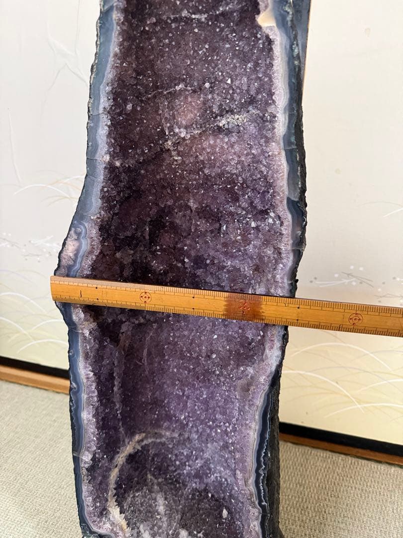 濃紫色アメジストドーム H75cmW25cm29kg