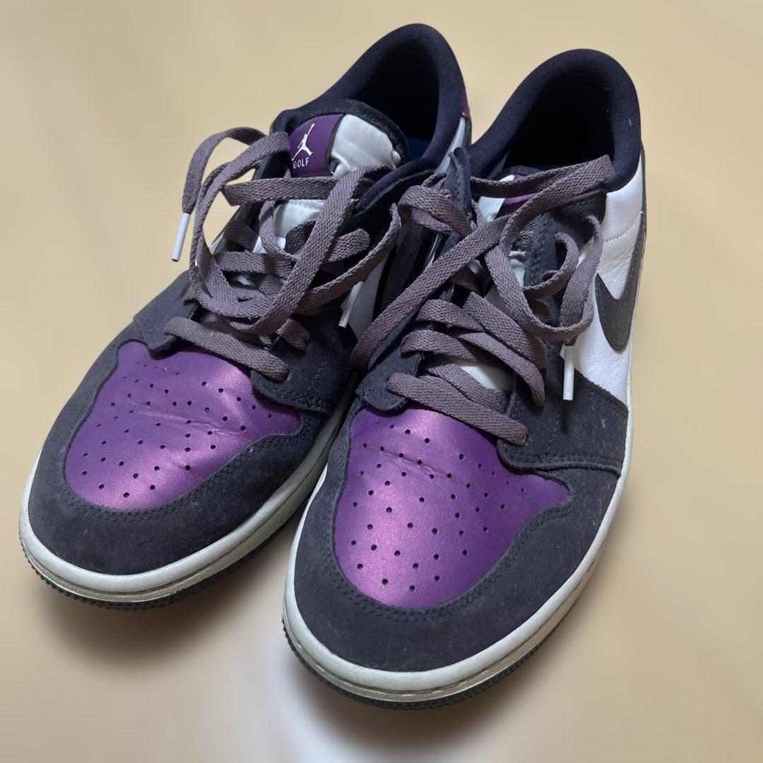 Nike Air Jordan 1 Golf パープル/グレー２８㎝　1度使用 11/24・12/10発売｜Nike Air Jordan 1 Low Golf 