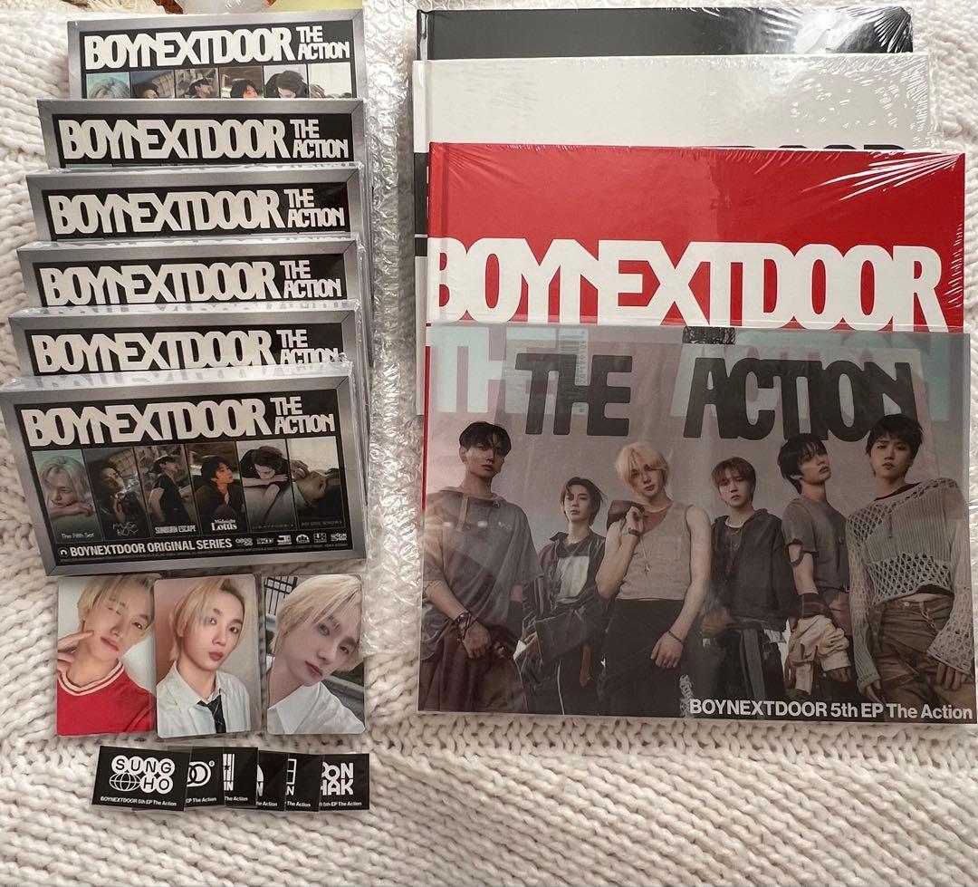 BOYNEXTDOOR THE ACTION 6+3形態+トレカステッカーセット - メルカリ