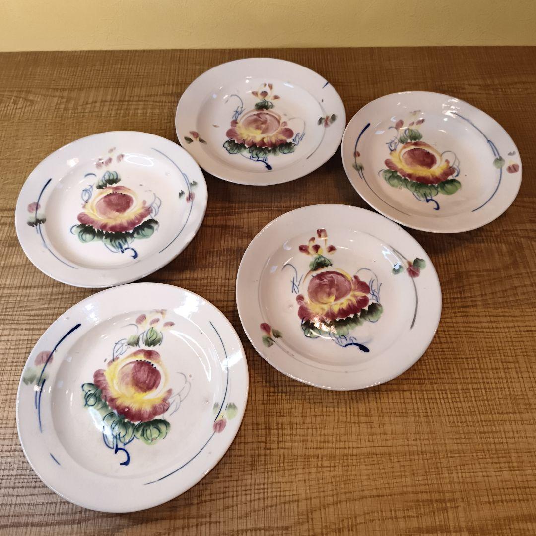 ソンベ焼 花柄中皿 5枚セット - メルカリ