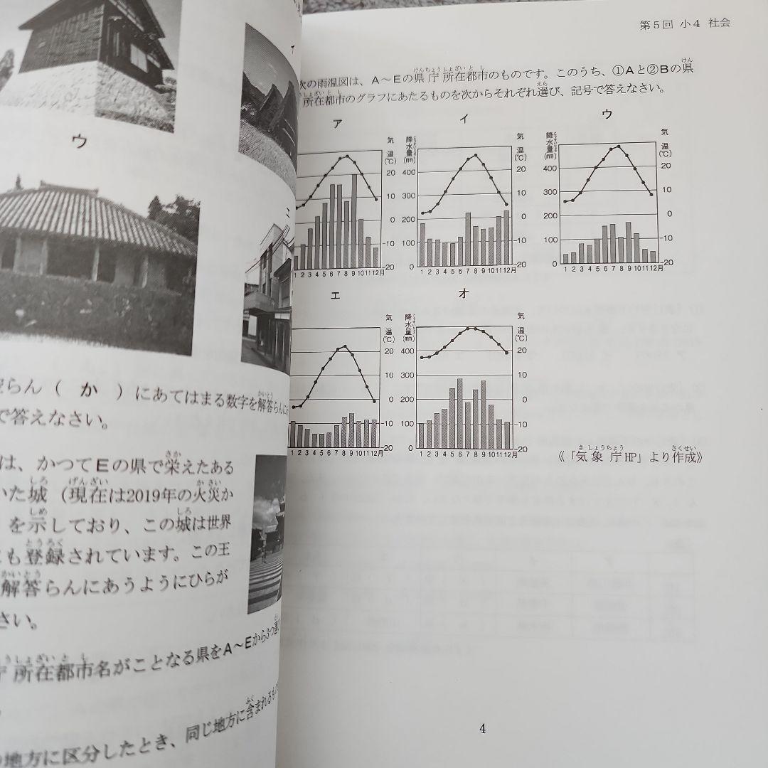 馬渕公開模試 過去問題集 III 小学4年 社会 - メルカリ