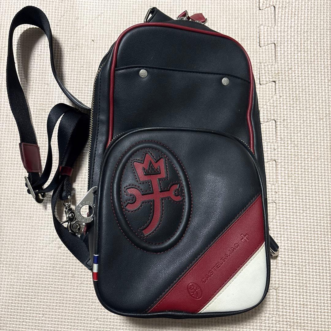 CASTELBAJAC ボディバッグ ネイビー/レッド - メルカリ