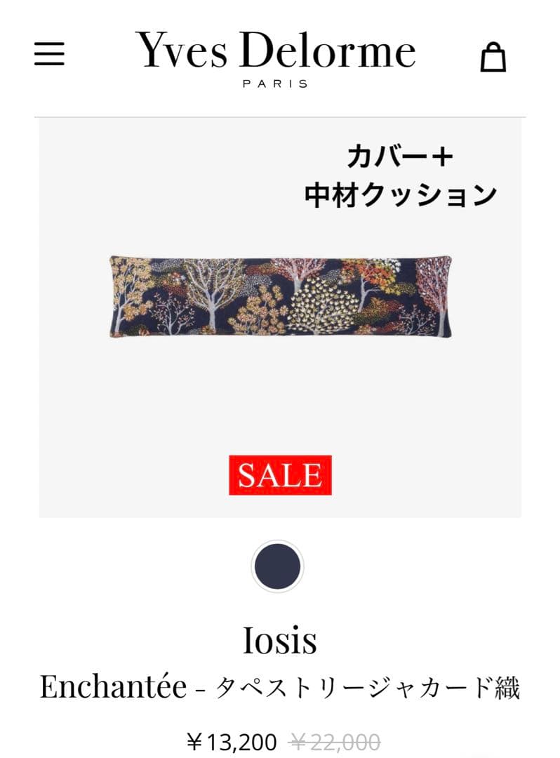 イヴドロームパリ クッション＋カバー 現在発売中 - クッション