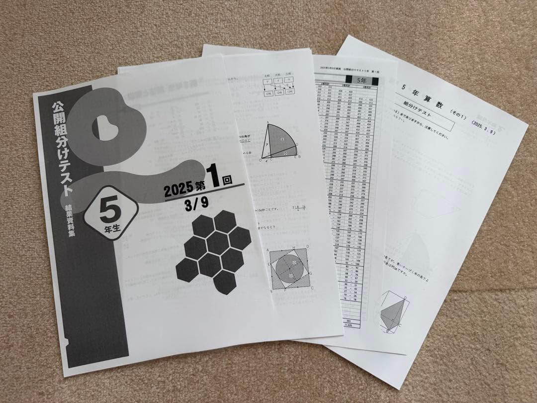2025年度⭐️5年生 組分けテスト フルセット 四谷大塚 - メルカリ
