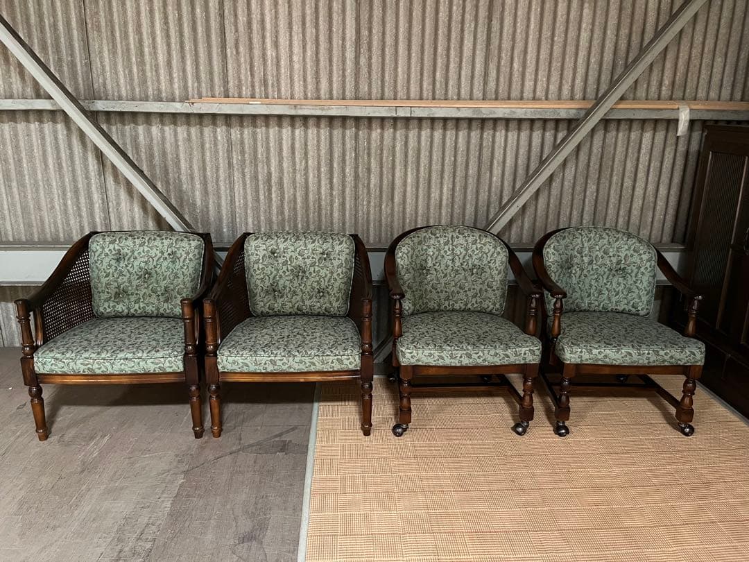 野の花子様専用＊カリモク コロニアル シングルソファ肘掛 椅子1人掛け