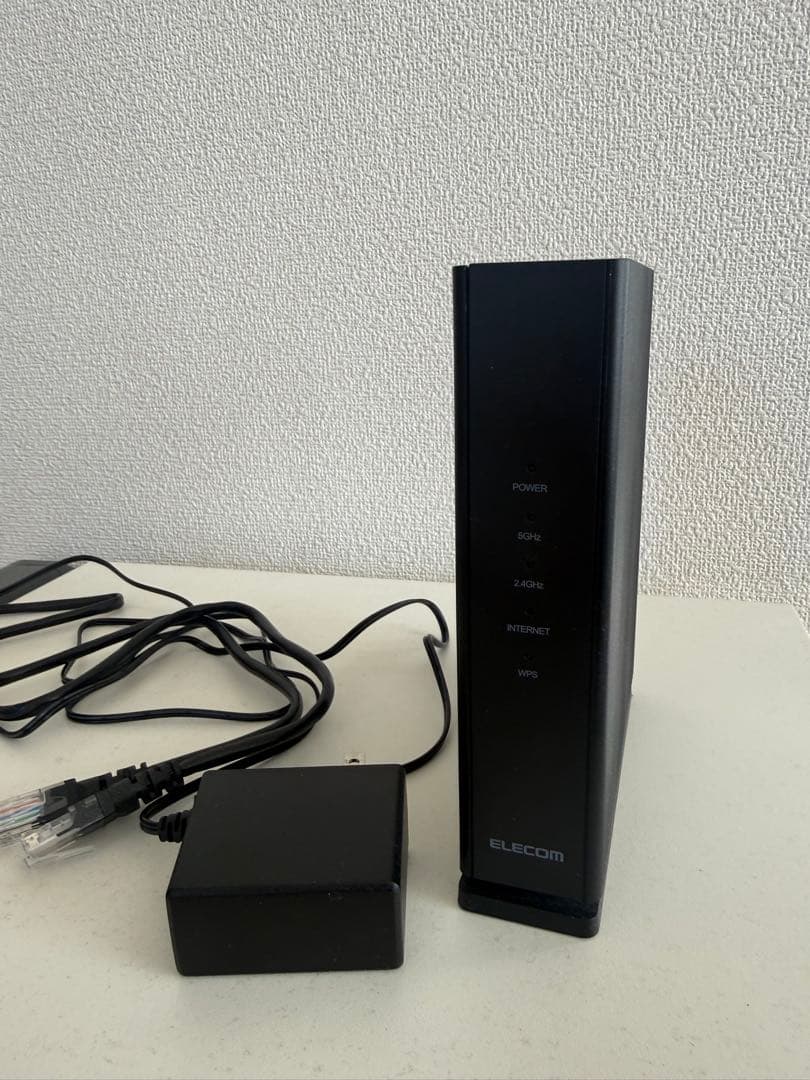 ELECOM 縦型ルーター WPS機能 4ポート Wi-Fi 6(11ax) 1201+574Mbps ルーター - WMC-X1800GST2-B