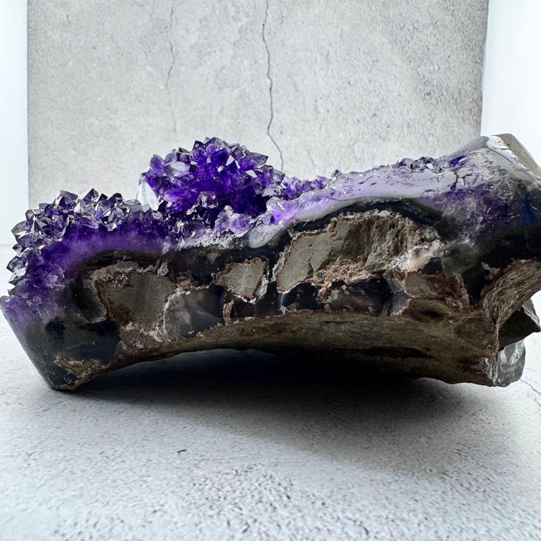 G-133アメジストクラスター ドーム 原石 天然石 パワーストーン カルサイト