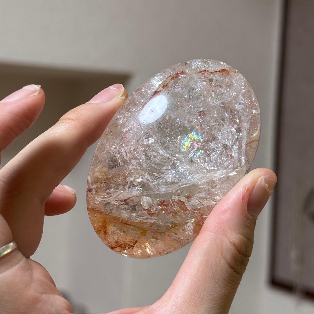 ファイヤクォーツ 握り石 125g NO.395