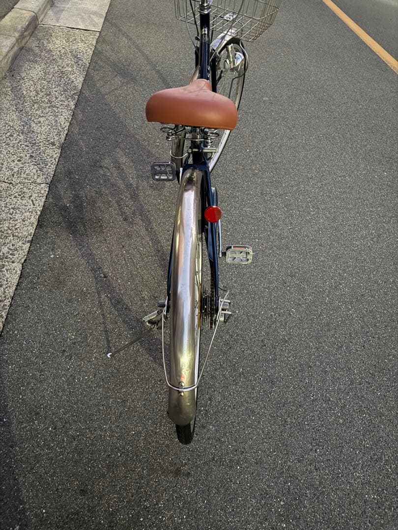 154 自転車 大阪市 【引取り限定】 27インチ 美品 変速付き 車・バイク