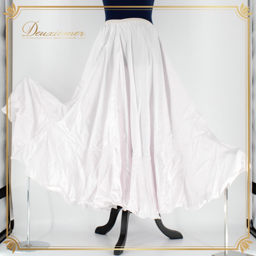 フラメンコ衣装】ホワイト ペチコート ファルダ スカート 白 無地