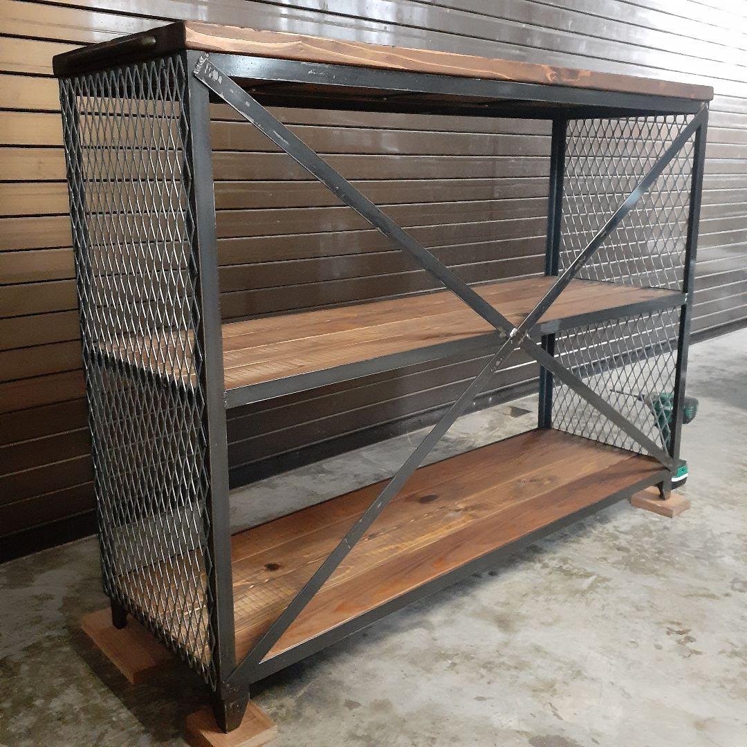 アイアン シェルフ ラック インダストリアル ガレージ シューズ 衣類