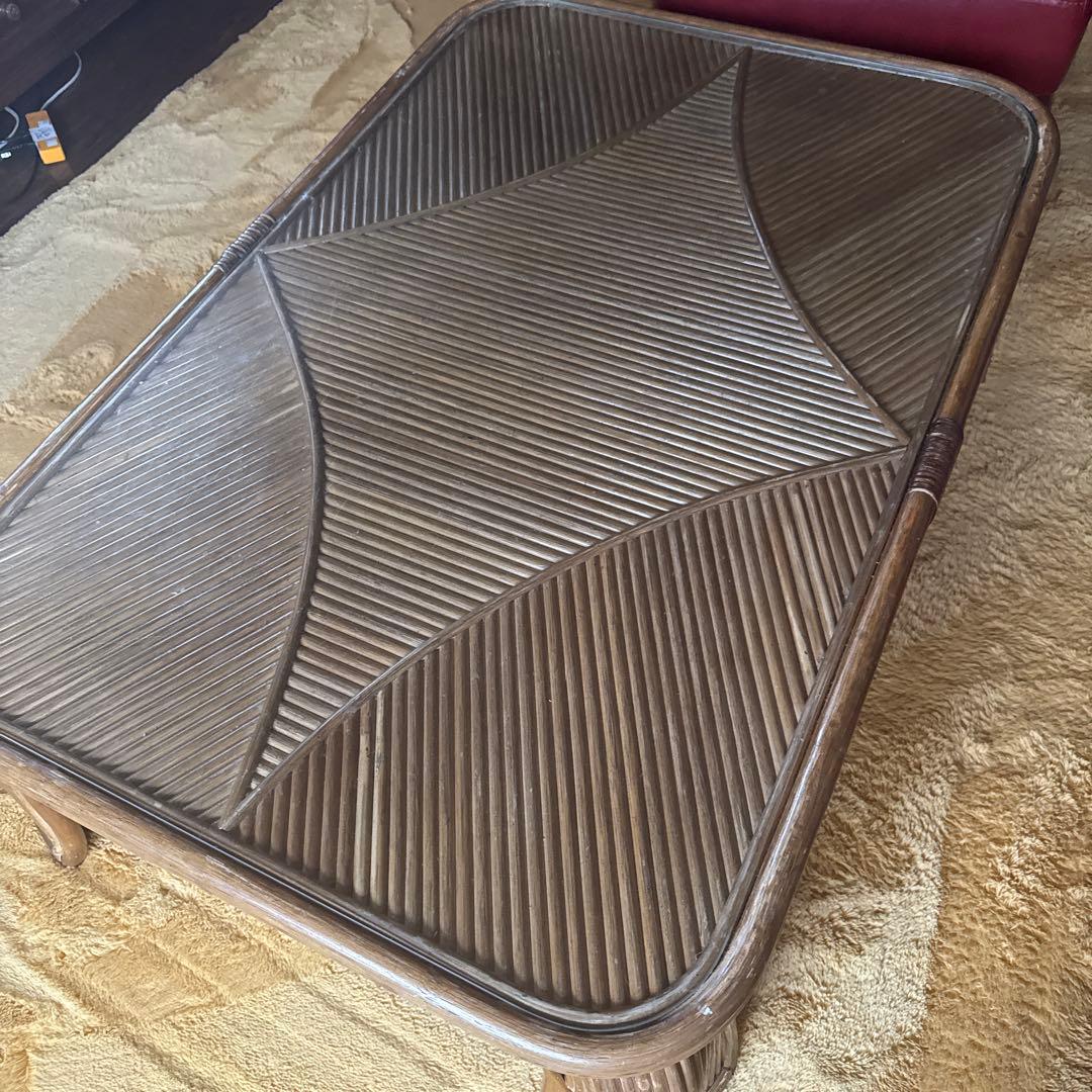 ARTEEFLOW-籐テーブル✖️ガラストップの大型炬燵