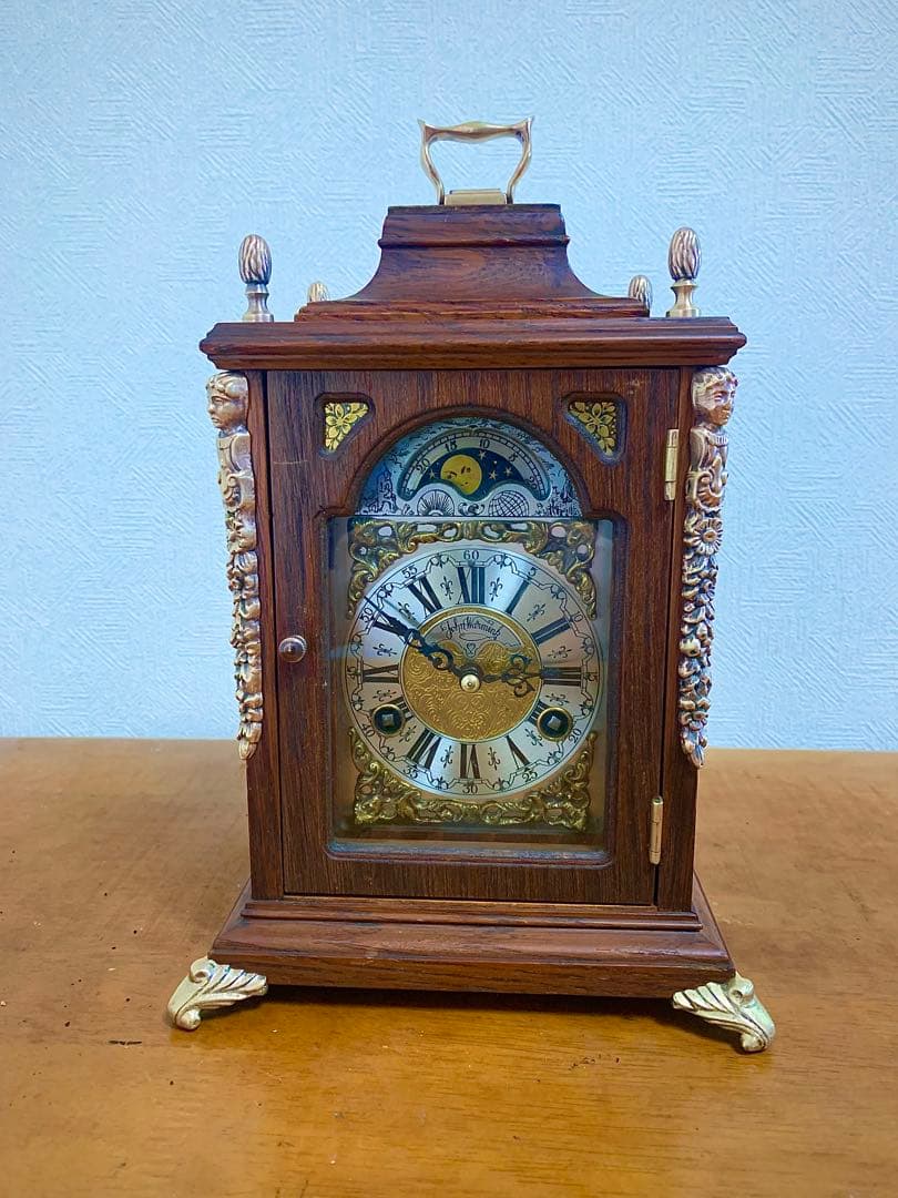 アンティーク WUBA Warmink 置時計 オランダ製 ムーンフェイズ ワルミンク 置時計 機械式 オランダ製 ムーンフェイズ Warmink｜Yahoo
