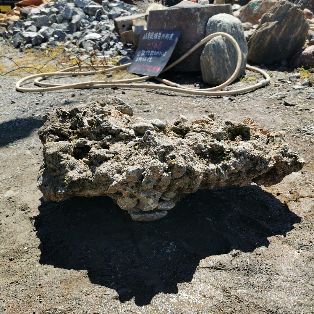 岐阜県 揖斐川産 さざれ石 64キロ 庭石 鑑賞石 石 庭 坪庭