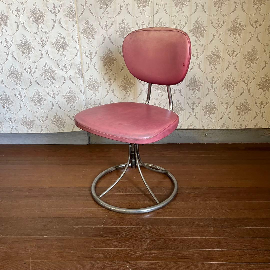 アンティーク】昭和レトロ ワークチェア オフィスチェア 椅子 スペース