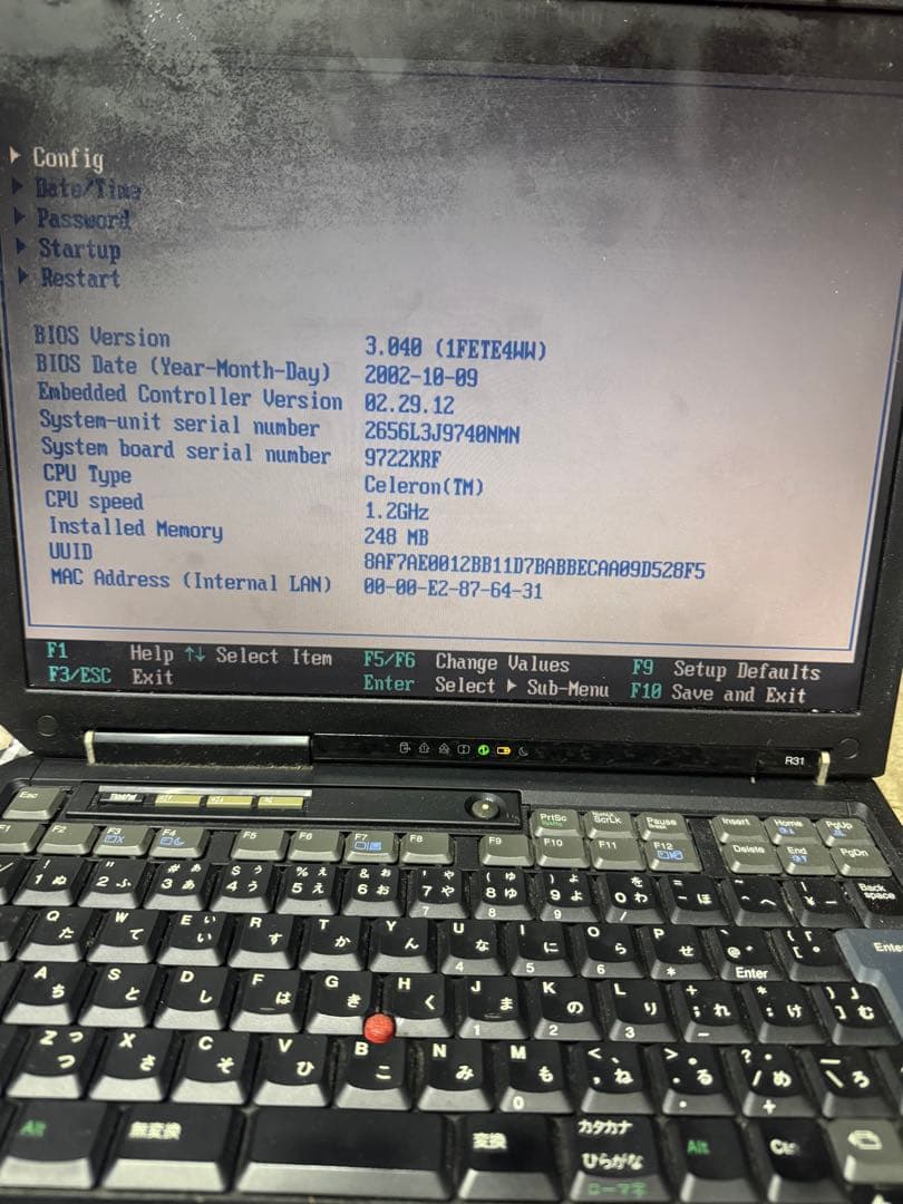 IBM ThinkPad R31（Type 2656-L3J） - メルカリ