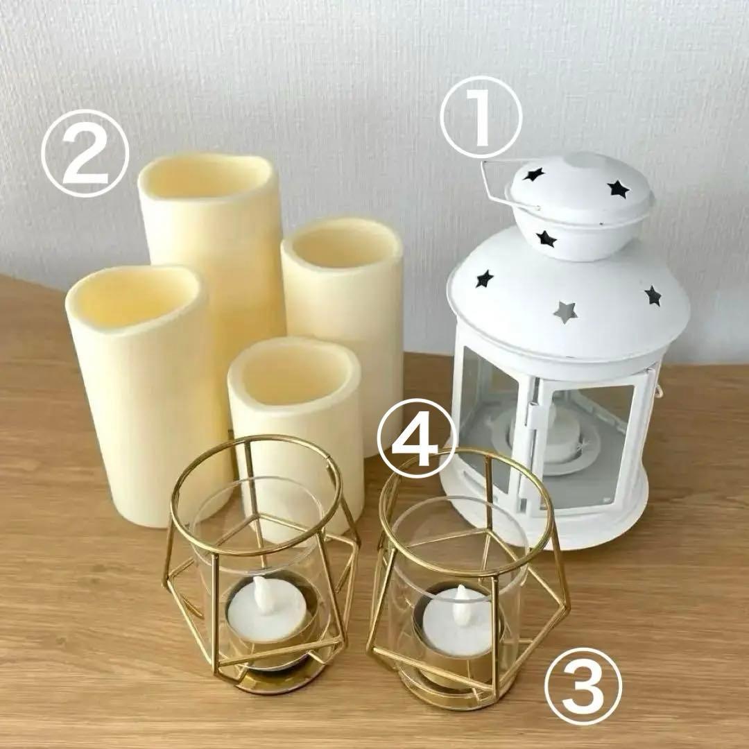 電池・おまけ付！】IKEA キャンドル＆キャンドルホルダーセット - メルカリ