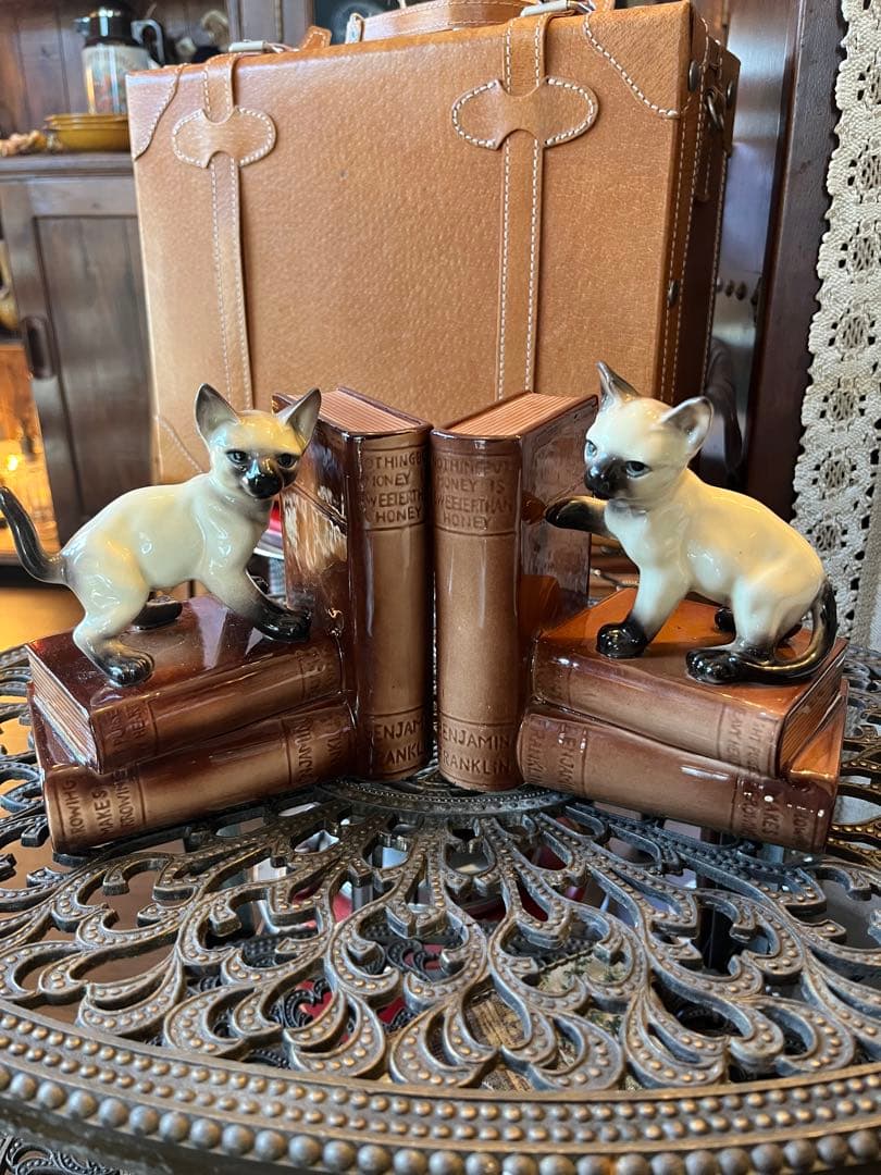 猫ちゃん　ブックエンド 楽天市場】ブックエンド ブックスタンド 本立て 猫 ねこ ネコ キャット