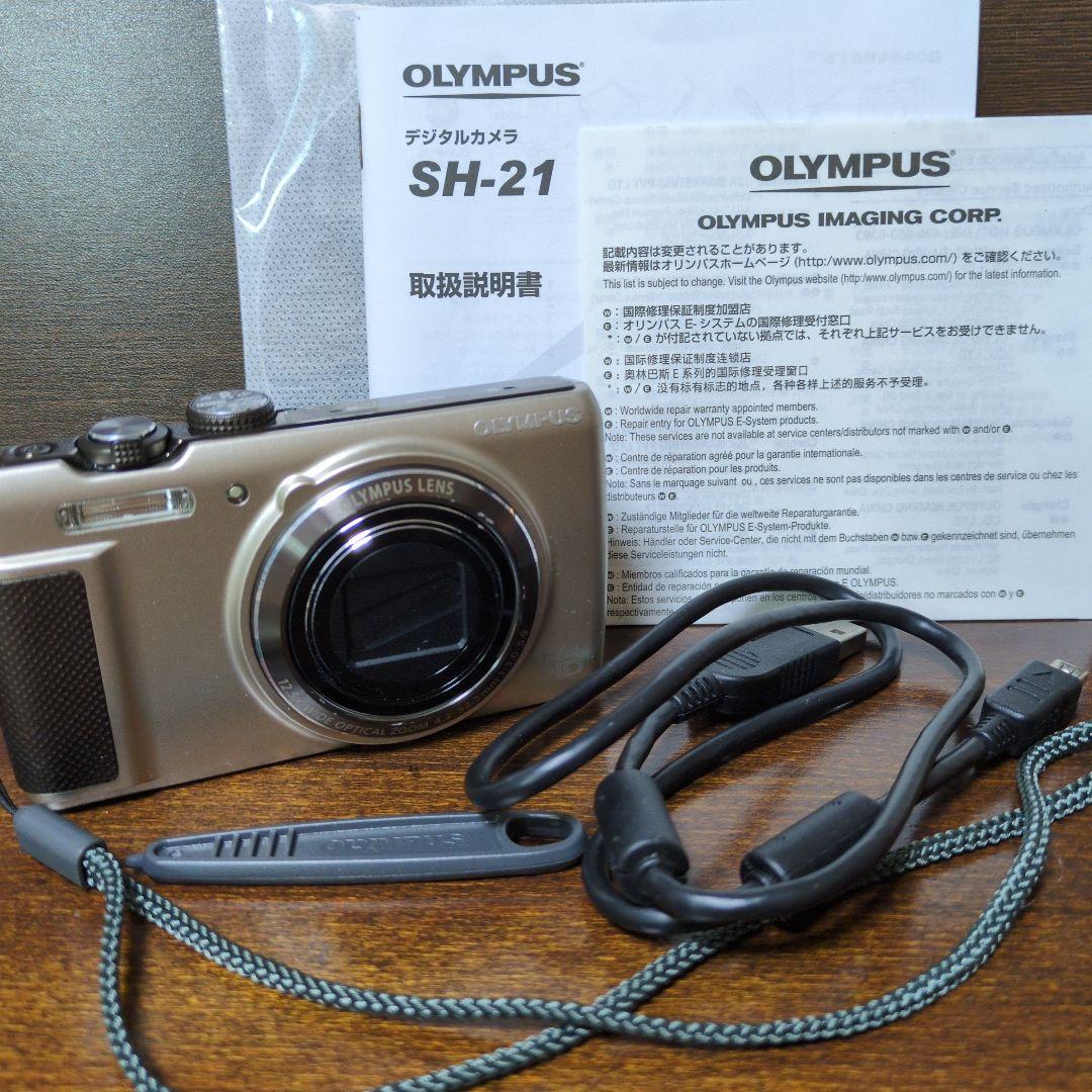 【値下】OLYMPUS デジカメ　1600万画素　 SH-21 本体 デジカメ Amazon | OLYMPUS デジタルカメラ SH-21 ブラック 1600万画素 CMOS