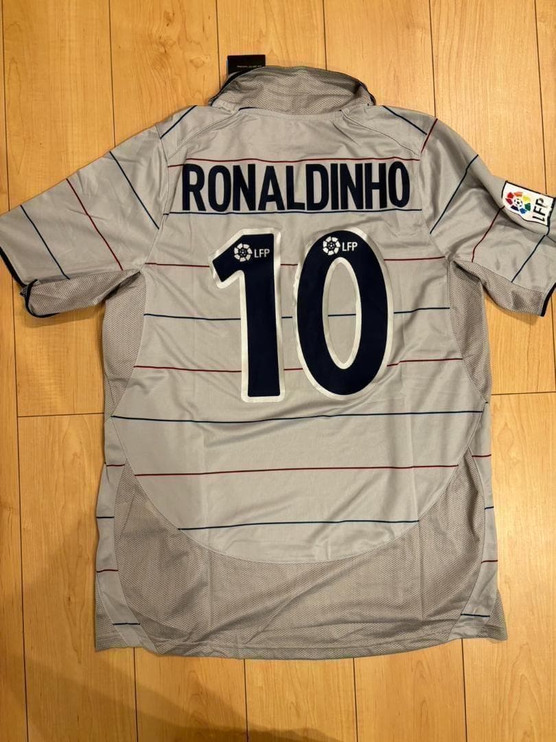 新品タグ付】ロナウジーニョ ユニフォーム Away 2XL 03-04 バルサ