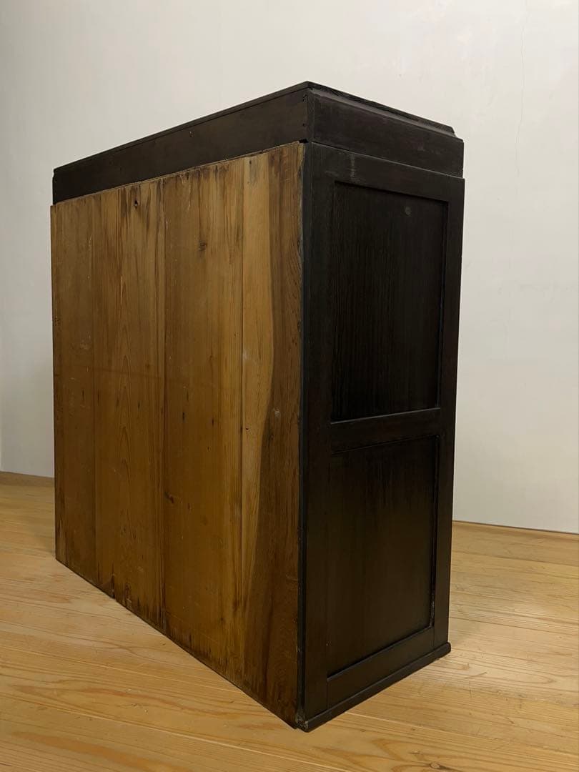 収納棚 ガラス棚 M077 古道具 古家具 ビンテージ アンティーク レトロ