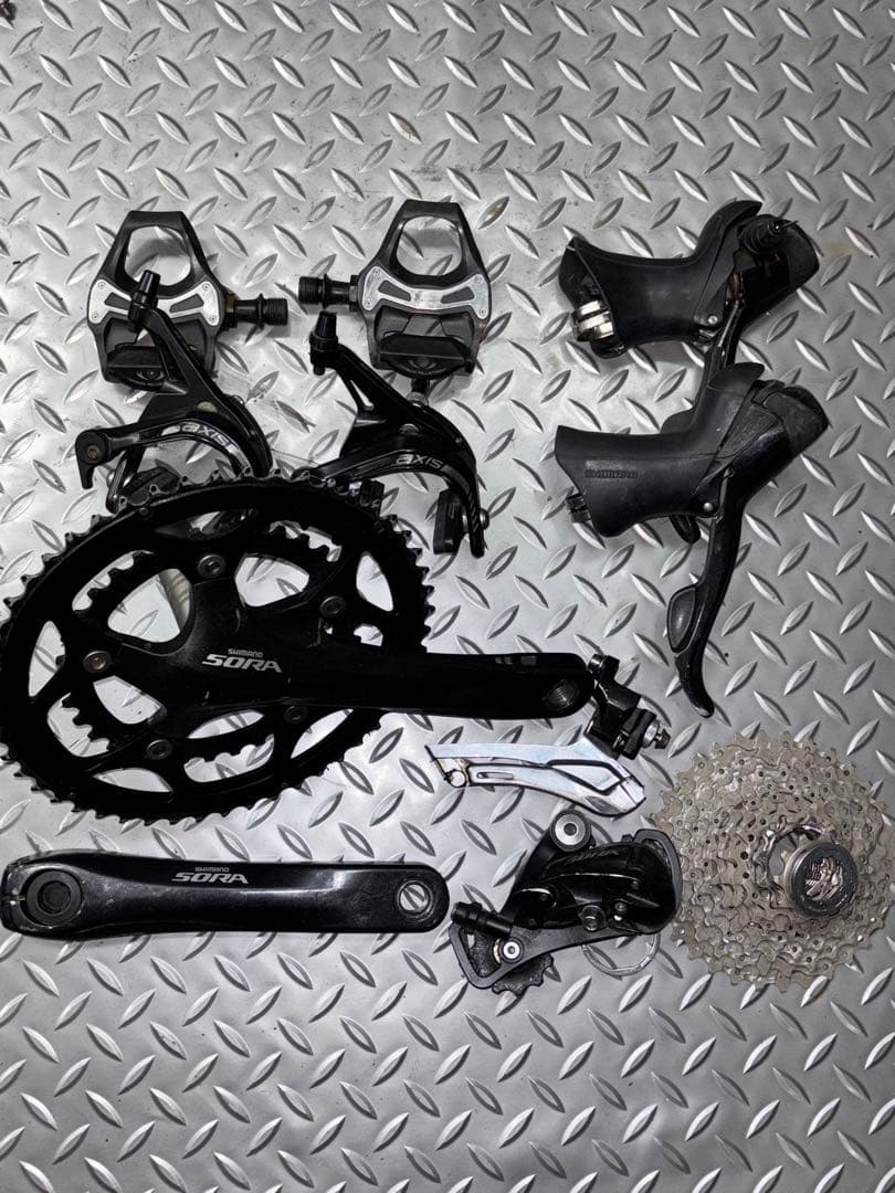Shimano Sora ミックス コンポーネントセット RD-3500 Shimano Sora 3500 9 Speed Mechanical Rim Brake Road Groupset